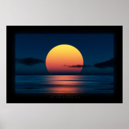 den stora orangen sol poster