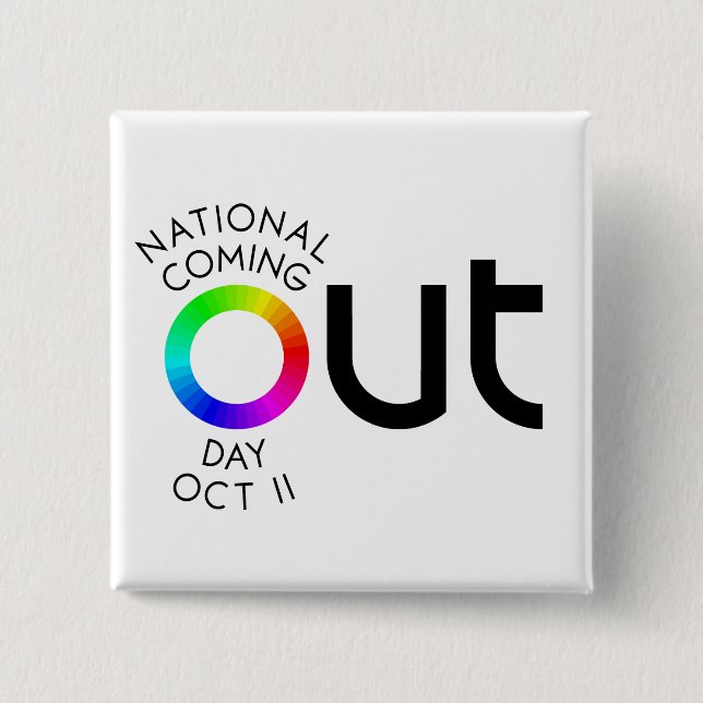 Den stora OUTEN kvadrerar vit knäppas Knapp (Framsida)