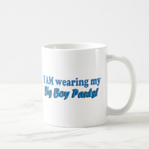 Den stora pojken flåsar textdesign kaffemugg
