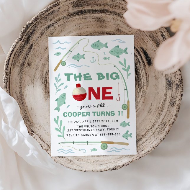 Den stora pojken första födelsedag inbjudningar (Skapare uppladdad)