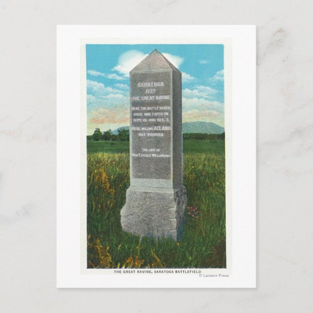 Den stora ravinnen på Saratoga Battlefield Vykort (Framsida)