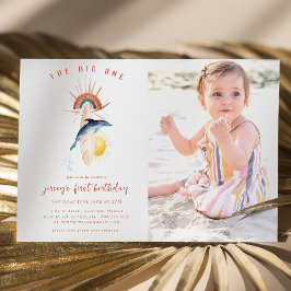 Den stora | Retro Summer Surfa Birthday Inbjudningar
