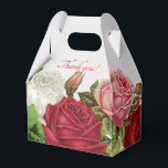 Den stora Ro Party-bröllopsförmånslådan Presentaskar<br><div class="desc">Vintage ro-festens favoritbox för en kvinnas födelsedag,  årsdag eller bröllop-evenemang. Vackert,  stort rött,  rosa och vit ros täcker sidorna av den här affären med ett handtag. Inkludera "tack"-text på framsidan i rött,  eller ändra den. Andra rutor fungerar,  men texten måste tas bort. Bakgrunden till färg är mycket blek grått.</div>