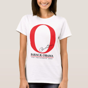 Den stora röda nollan - Barack Obama för preside Tee Shirt