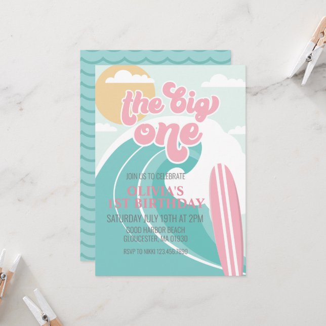 Den stora Rosans födelsedag Inbjudningar (Fram/Back In Situ)