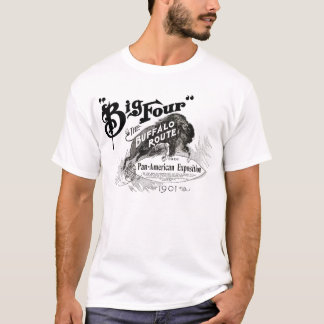 Den stora rutten för fyra buffel panorerar t-shirt