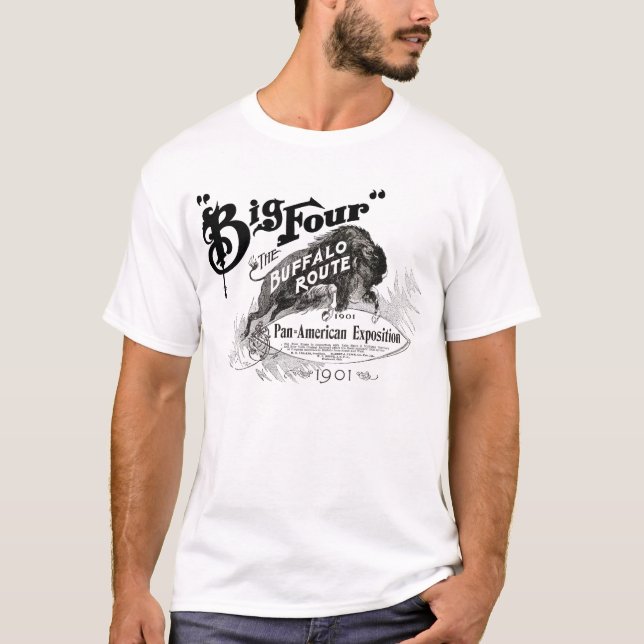 Den stora rutten för fyra buffel panorerar t-shirt (Framsida)