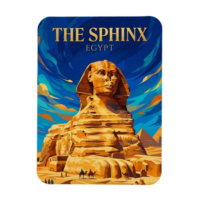 Den stora sfingen Egypten Magnet (Vertikal)