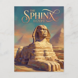 Den stora sfingen i Giza Egypten Vykort