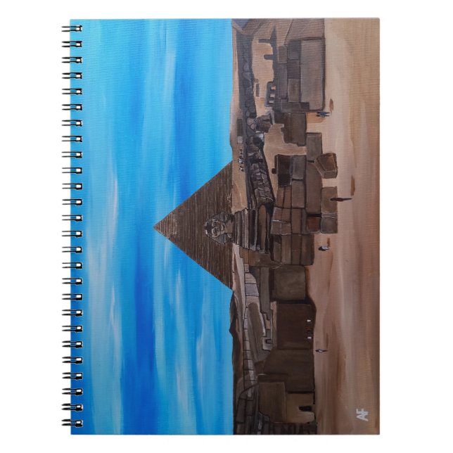 Den stora sfingen och pyramiden Khafre Anteckningsbok (Framsidan)