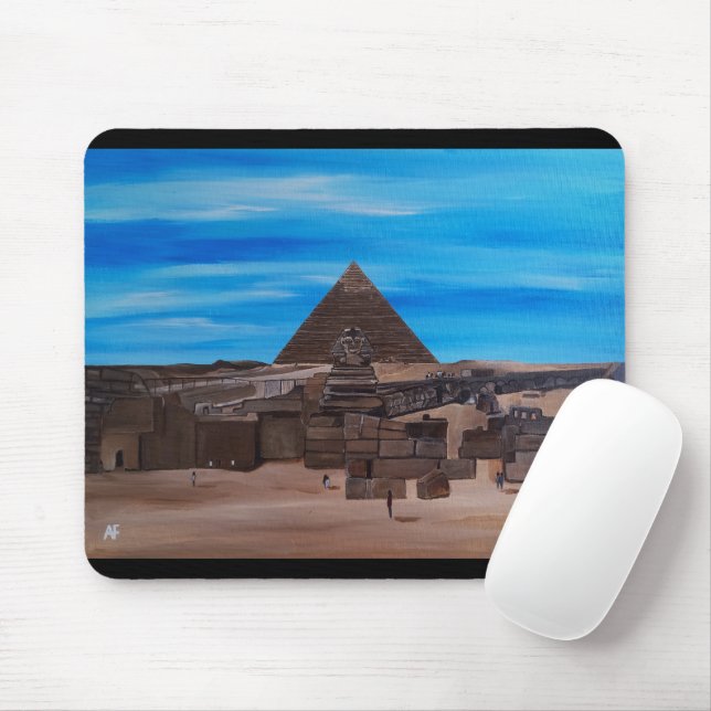 Den stora sfingen och pyramiden Khafre Musmatta (Med mus)