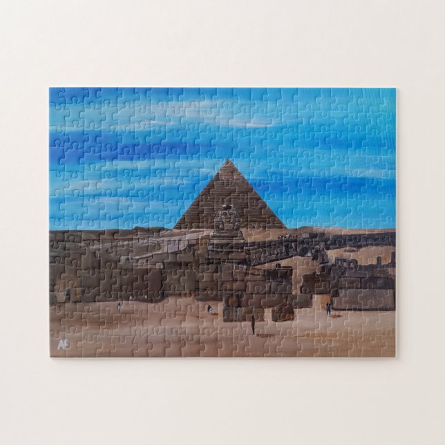 Den stora sfingen och pyramiden Khafre Pussel (Horisontell)