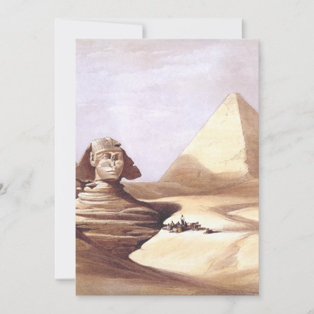Den stora sfingen, pyramiderna i Giza Inbjudningar (Framsida)