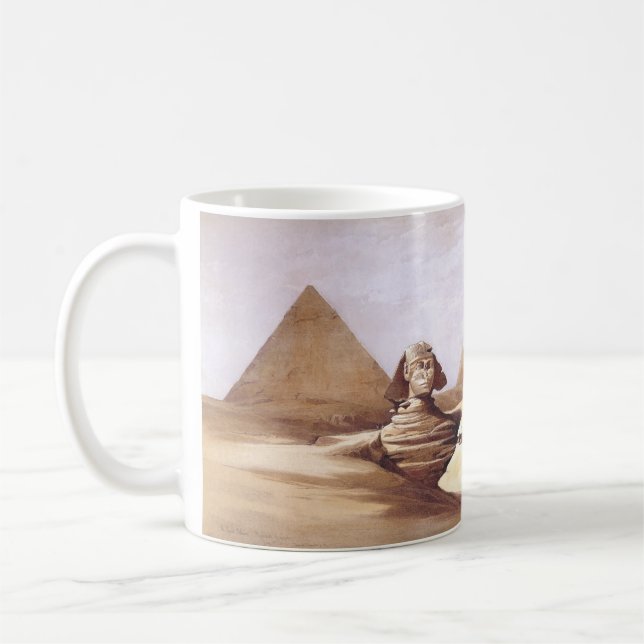 Den stora sfingen, pyramiderna i Giza Kaffemugg (Vänster)