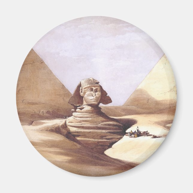 Den stora sfingen, pyramiderna i Giza Magnet (Framsidan)