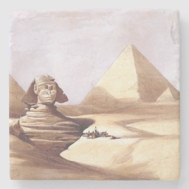 Den stora sfingen, pyramiderna i Giza Stenunderlägg (Framsidan)