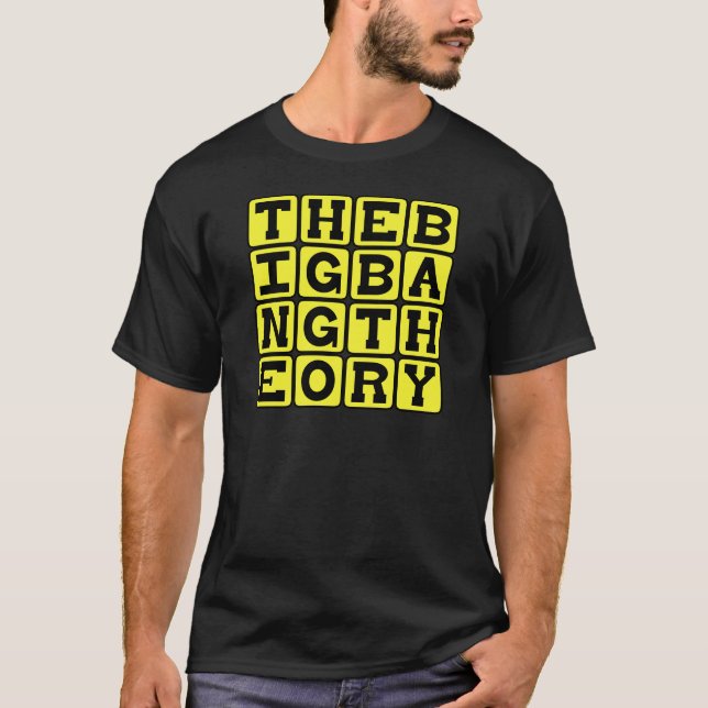 Den stora smällteorin, fysikbegrepp tee (Framsida)