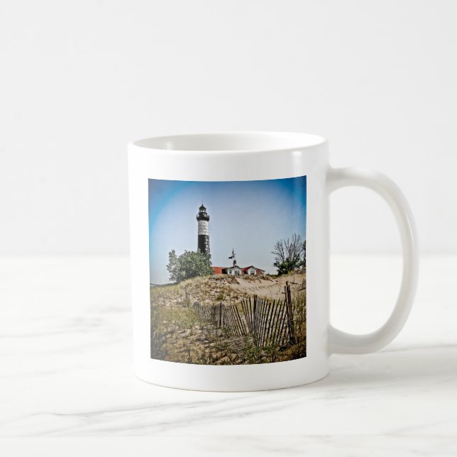 Den stora soblet pekar fyren kaffemugg (Höger)
