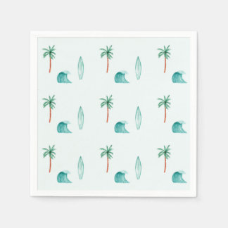 Den stora Surfan första födelsedag Napkin Party De Pappersservett