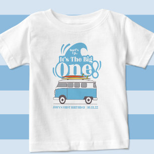 Den stora surfar på personligens födelsedag t-shir t shirt