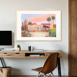 Den stora utskriften i sydvästra Desert House Extr Poster