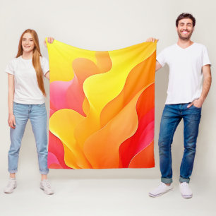 Den stora vågen av Abstrakt i vågdesign Fleecefilt