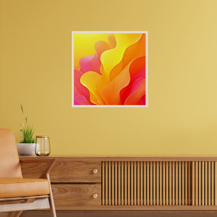 Den stora vågen av Abstrakt i vågdesign Poster
