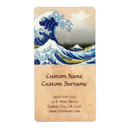 Den stora vågen av Kanagawa Katsushika Hokusai Fraktsedel