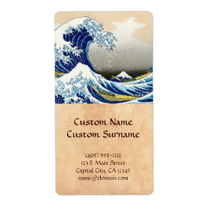 Den stora vågen av Kanagawa Katsushika Hokusai Fraktsedel