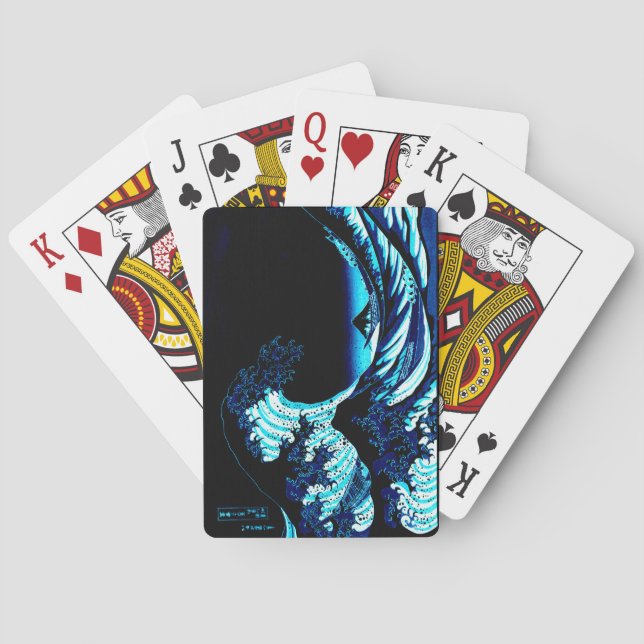Den stora vågen casinokort (Baksidan)