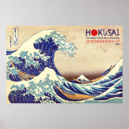 Den stora vågen utanför Kanagawa - Japansk konsttr Poster