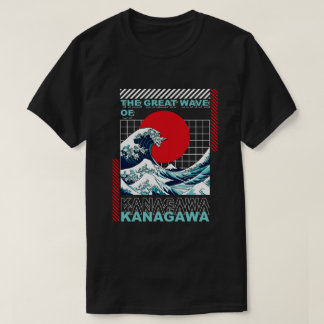 Den stora vågen utanför Kanagawa Japansk Retro T Shirt