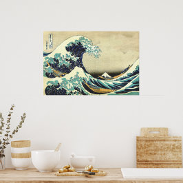Den stora vågen utanför Kanagawa Katsushika Hokusa Poster
