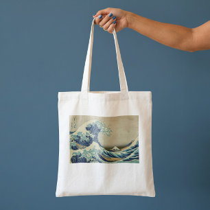 Den stora vågen utanför Kanagawa - Vintage japansk Tygkasse