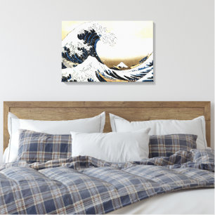 Den stora vågen vid Kanagawa Hokusai, japansk kons Canvastryck