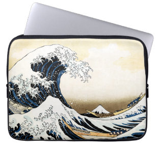 Den stora vågen vid Kanagawa Hokusai, japansk kons Laptop Fodral
