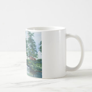 Den stora vargen pekar kaffemugg