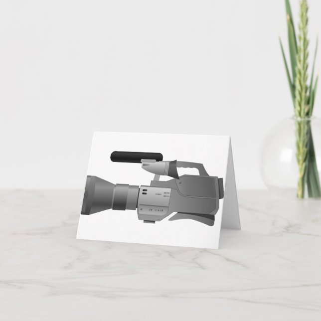 Den stora videokameran noterar kort (Framsida)