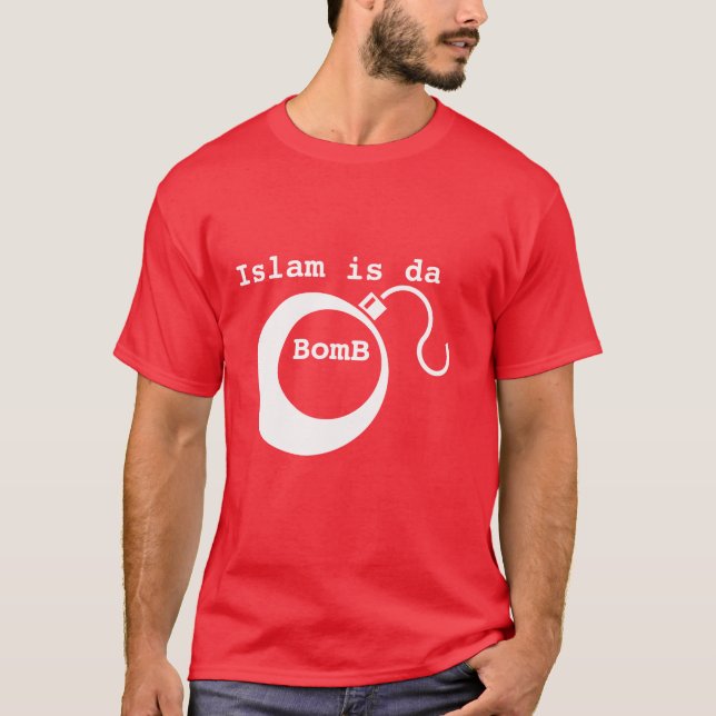 Den storartade dawahtshirten med textislam är tee (Framsida)