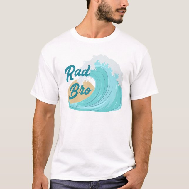 Den store en Wave Birthday Rad Bro Wave T-Shirt (Framsida)