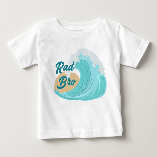 Den store en Wave Birthday Rad Bro Wave T-Shirt (Framsida)
