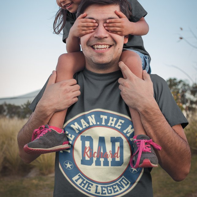 Den store mannen Myth Fars dag Gift T Shirt (Skapare uppladdad)