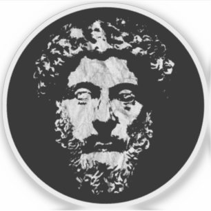 Den store stoikern Marcus Aurelius - v3 vintage vi Klistermärken