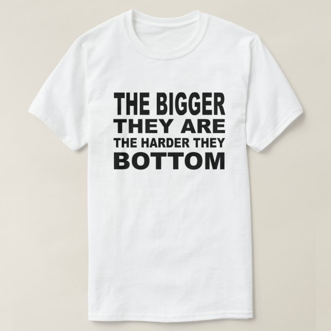 DEN STÖRRE DE ÄR DEN HARDER DE FALLER I GRUND TRÖJA (Design framsida)