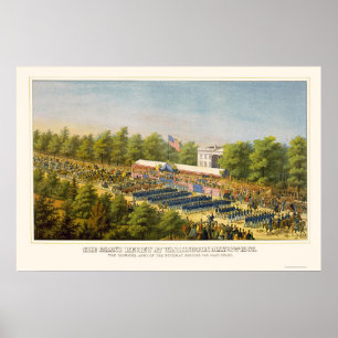 Den storslagna armén granskar i Washington, DC Poster