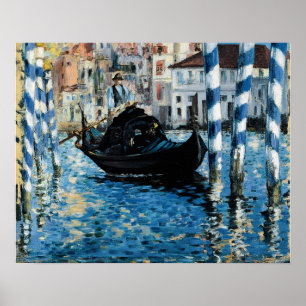 Den storslagna kanalen av Venedig vid Manet - Poster