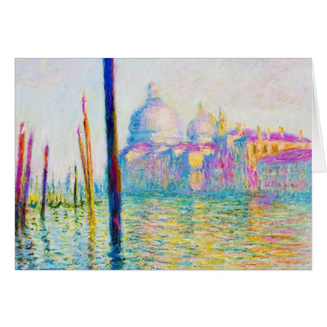 Den storslagna kanalen i Venedig Claude Monet OBS Kort (Framsidan Horizontal)