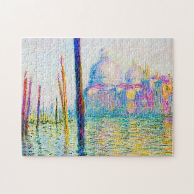 Den storslagna kanalen i Venedig Claude Monet Pussel (Horisontell)