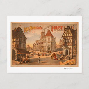 Den storslagna nya Faust Nürnberg Tyskland Poster Vykort