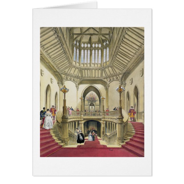 Den storslagna trappuppgången, Windsor slott, från Hälsningskort (Framsidan)